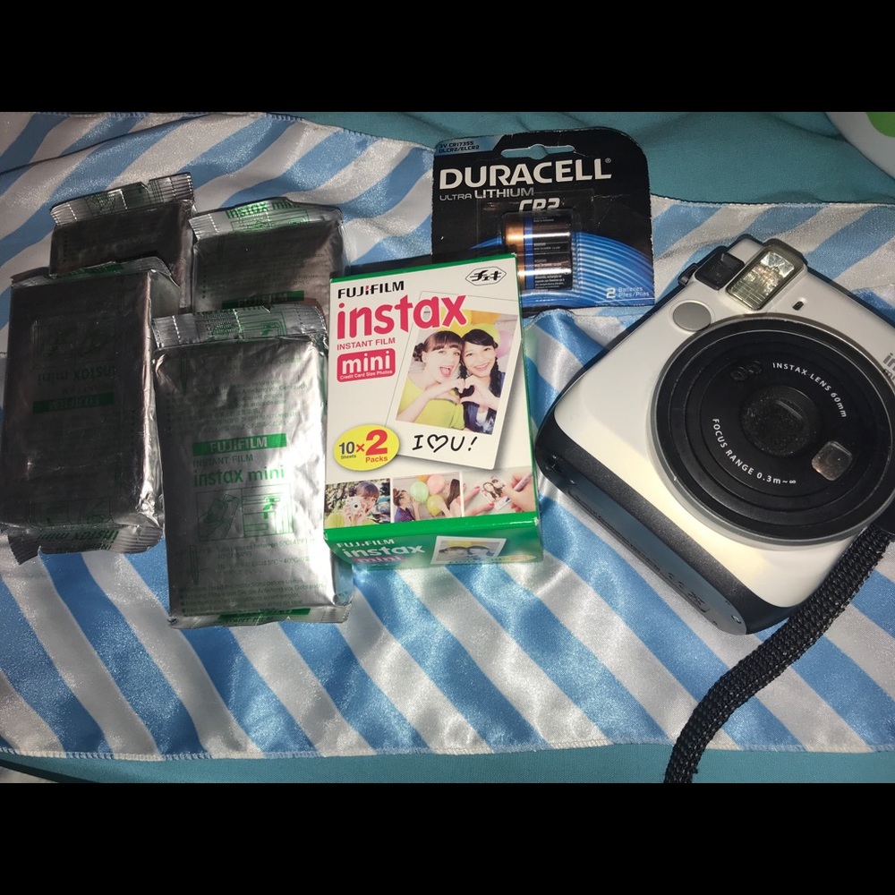 POLOROID—instax mini 70 + FILM AND BATTERIES!